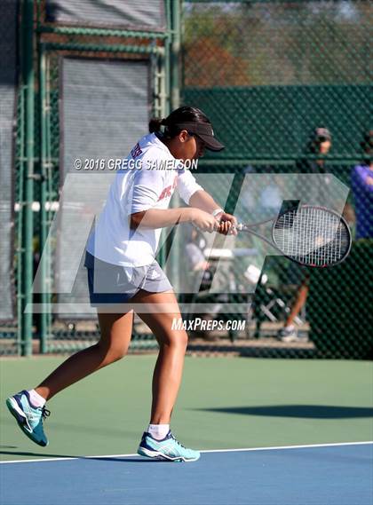 Thumbnail 3 in Amador Valley vs. St. Francis (CIF NorCal Regional Team Tennis Championships) photogallery.