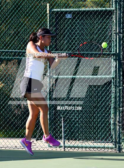 Thumbnail 3 in Amador Valley vs. St. Francis (CIF NorCal Regional Team Tennis Championships) photogallery.