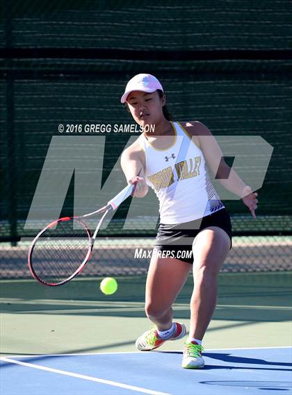 Thumbnail 2 in Amador Valley vs. St. Francis (CIF NorCal Regional Team Tennis Championships) photogallery.