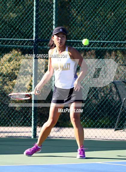 Thumbnail 3 in Amador Valley vs. St. Francis (CIF NorCal Regional Team Tennis Championships) photogallery.