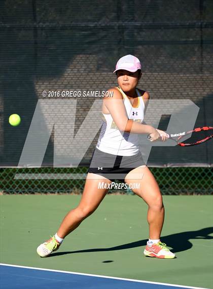 Thumbnail 3 in Amador Valley vs. St. Francis (CIF NorCal Regional Team Tennis Championships) photogallery.
