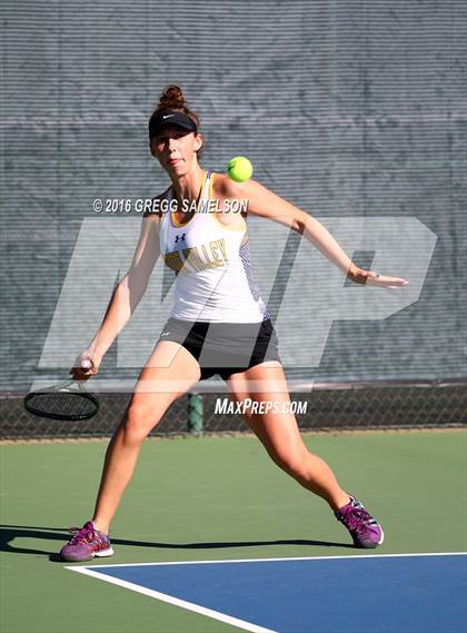Thumbnail 3 in Amador Valley vs. St. Francis (CIF NorCal Regional Team Tennis Championships) photogallery.