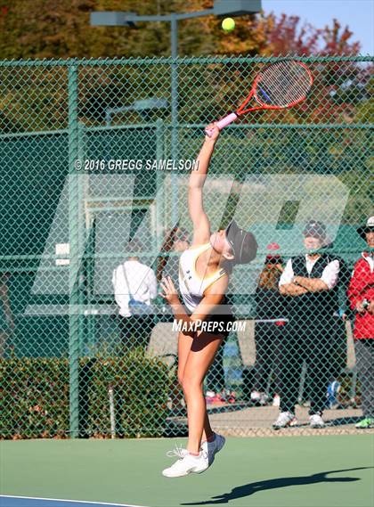 Thumbnail 2 in Amador Valley vs. St. Francis (CIF NorCal Regional Team Tennis Championships) photogallery.
