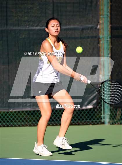 Thumbnail 3 in Amador Valley vs. St. Francis (CIF NorCal Regional Team Tennis Championships) photogallery.
