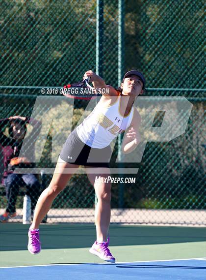 Thumbnail 2 in Amador Valley vs. St. Francis (CIF NorCal Regional Team Tennis Championships) photogallery.