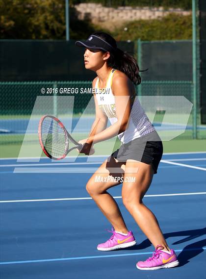 Thumbnail 3 in Amador Valley vs. St. Francis (CIF NorCal Regional Team Tennis Championships) photogallery.