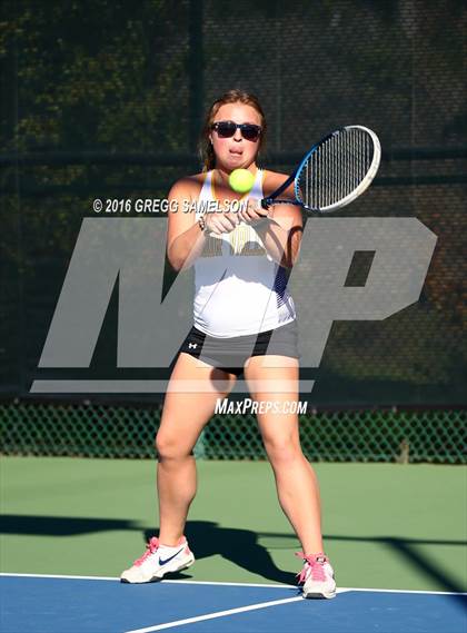 Thumbnail 2 in Amador Valley vs. St. Francis (CIF NorCal Regional Team Tennis Championships) photogallery.