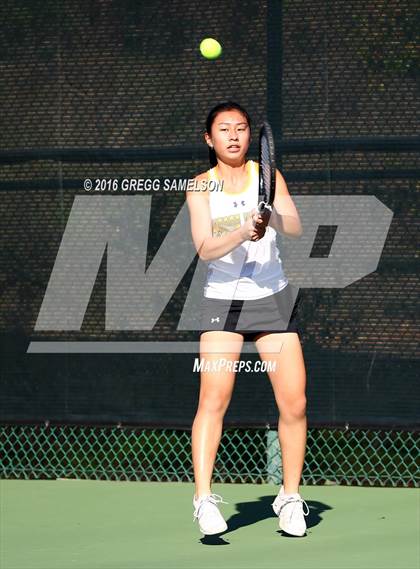 Thumbnail 3 in Amador Valley vs. St. Francis (CIF NorCal Regional Team Tennis Championships) photogallery.