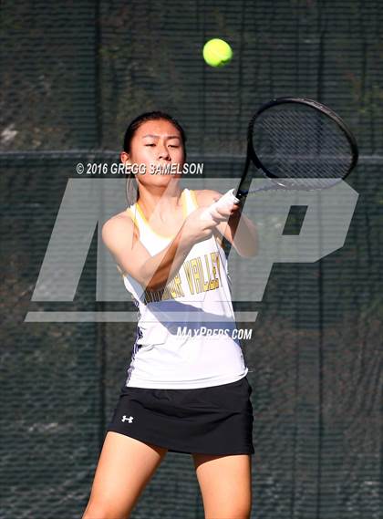 Thumbnail 2 in Amador Valley vs. St. Francis (CIF NorCal Regional Team Tennis Championships) photogallery.