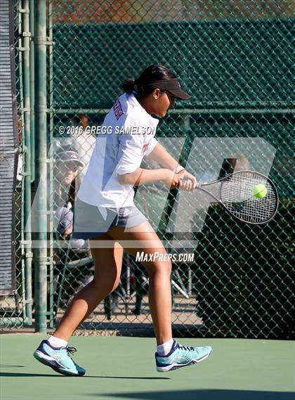Thumbnail 3 in Amador Valley vs. St. Francis (CIF NorCal Regional Team Tennis Championships) photogallery.