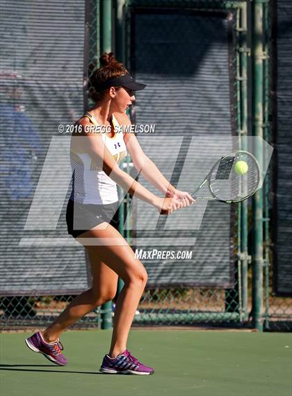 Thumbnail 3 in Amador Valley vs. St. Francis (CIF NorCal Regional Team Tennis Championships) photogallery.