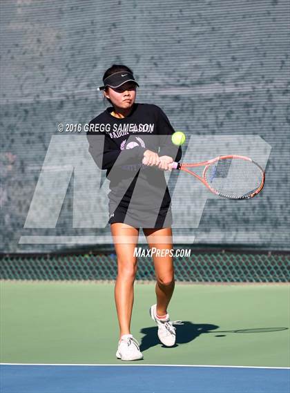 Thumbnail 3 in Amador Valley vs. St. Francis (CIF NorCal Regional Team Tennis Championships) photogallery.