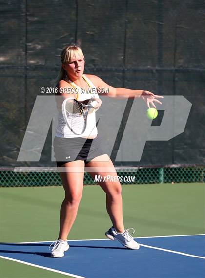 Thumbnail 3 in Amador Valley vs. St. Francis (CIF NorCal Regional Team Tennis Championships) photogallery.