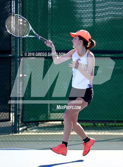 Thumbnail 2 in Amador Valley vs. St. Francis (CIF NorCal Regional Team Tennis Championships) photogallery.