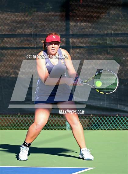 Thumbnail 3 in Amador Valley vs. St. Francis (CIF NorCal Regional Team Tennis Championships) photogallery.
