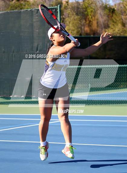 Thumbnail 2 in Amador Valley vs. St. Francis (CIF NorCal Regional Team Tennis Championships) photogallery.