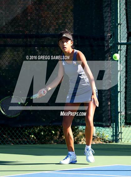 Thumbnail 2 in Amador Valley vs. St. Francis (CIF NorCal Regional Team Tennis Championships) photogallery.