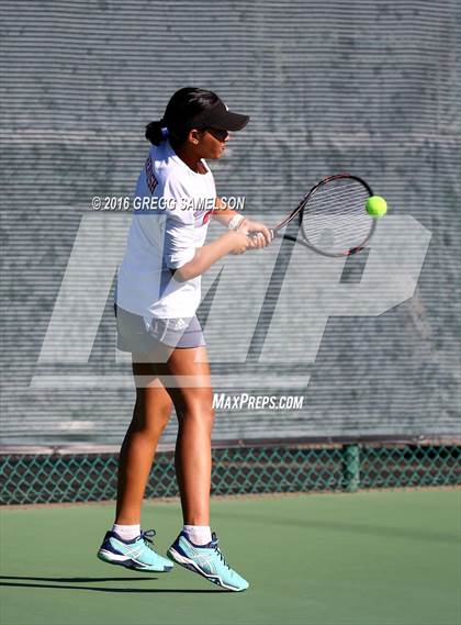 Thumbnail 2 in Amador Valley vs. St. Francis (CIF NorCal Regional Team Tennis Championships) photogallery.