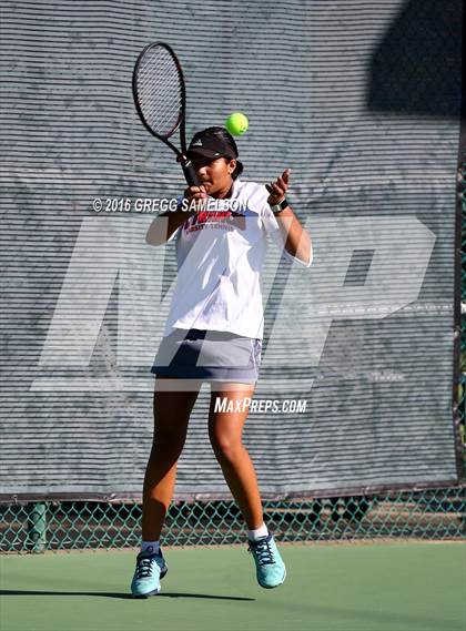 Thumbnail 2 in Amador Valley vs. St. Francis (CIF NorCal Regional Team Tennis Championships) photogallery.