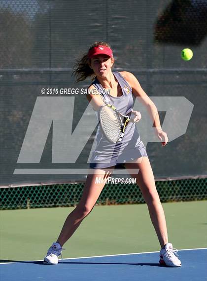 Thumbnail 3 in Amador Valley vs. St. Francis (CIF NorCal Regional Team Tennis Championships) photogallery.