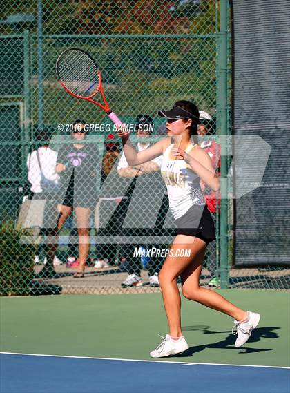 Thumbnail 3 in Amador Valley vs. St. Francis (CIF NorCal Regional Team Tennis Championships) photogallery.