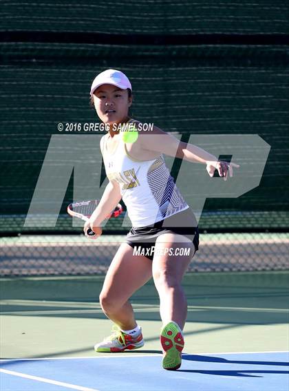 Thumbnail 3 in Amador Valley vs. St. Francis (CIF NorCal Regional Team Tennis Championships) photogallery.