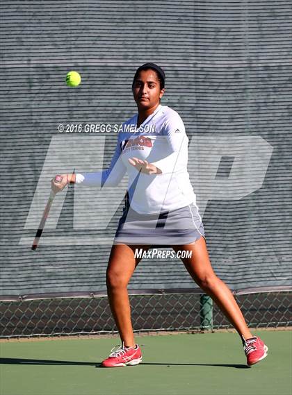 Thumbnail 3 in Amador Valley vs. St. Francis (CIF NorCal Regional Team Tennis Championships) photogallery.