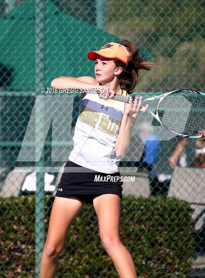 Thumbnail 2 in Amador Valley vs. St. Francis (CIF NorCal Regional Team Tennis Championships) photogallery.