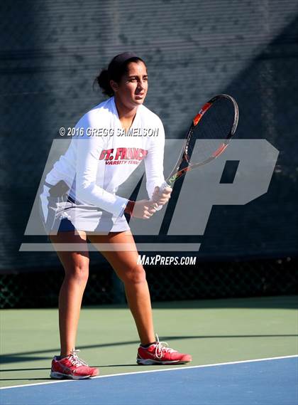 Thumbnail 2 in Amador Valley vs. St. Francis (CIF NorCal Regional Team Tennis Championships) photogallery.