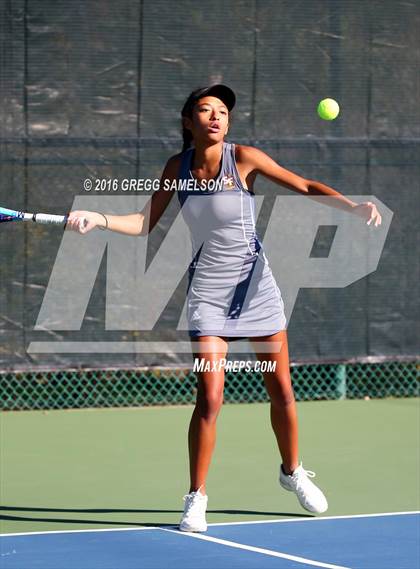 Thumbnail 3 in Amador Valley vs. St. Francis (CIF NorCal Regional Team Tennis Championships) photogallery.