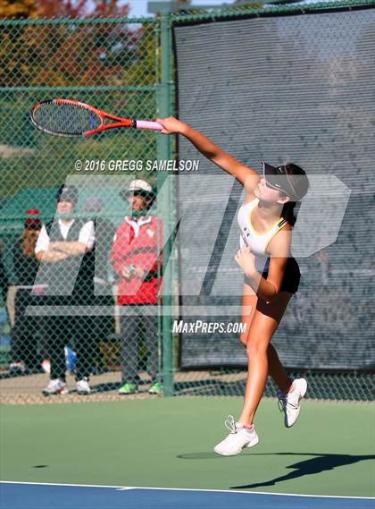Thumbnail 2 in Amador Valley vs. St. Francis (CIF NorCal Regional Team Tennis Championships) photogallery.
