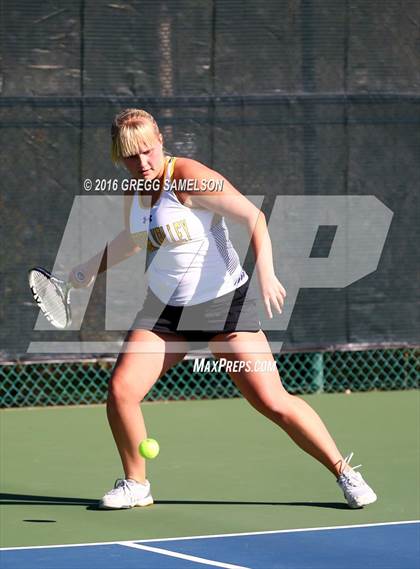 Thumbnail 2 in Amador Valley vs. St. Francis (CIF NorCal Regional Team Tennis Championships) photogallery.