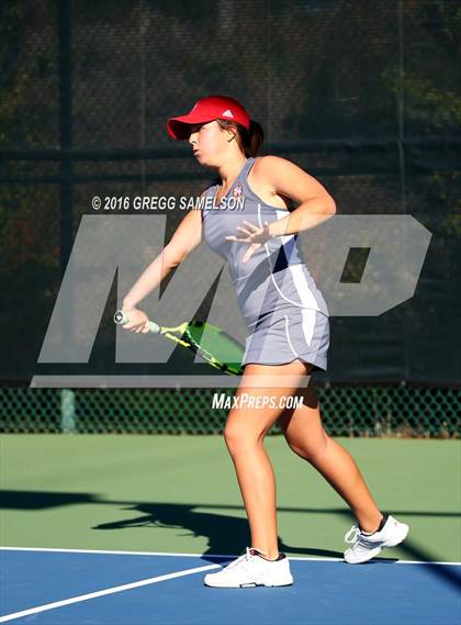 Thumbnail 2 in Amador Valley vs. St. Francis (CIF NorCal Regional Team Tennis Championships) photogallery.
