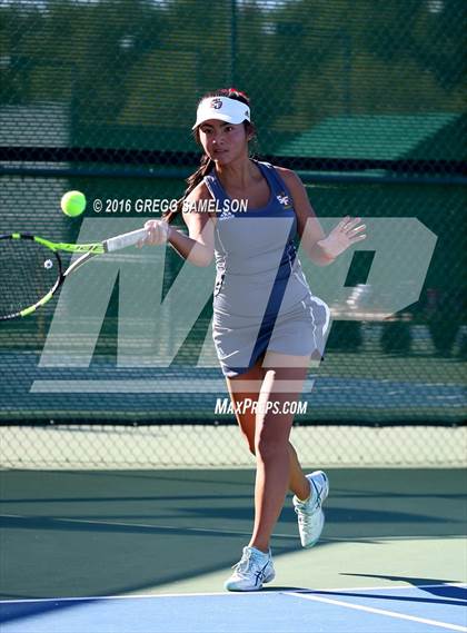 Thumbnail 2 in Amador Valley vs. St. Francis (CIF NorCal Regional Team Tennis Championships) photogallery.