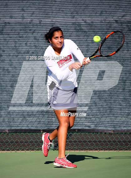 Thumbnail 3 in Amador Valley vs. St. Francis (CIF NorCal Regional Team Tennis Championships) photogallery.