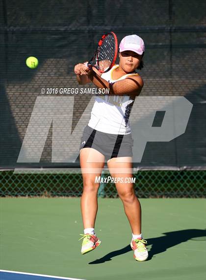 Thumbnail 2 in Amador Valley vs. St. Francis (CIF NorCal Regional Team Tennis Championships) photogallery.