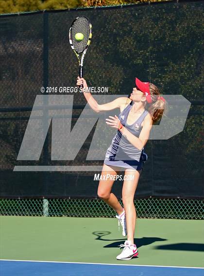 Thumbnail 3 in Amador Valley vs. St. Francis (CIF NorCal Regional Team Tennis Championships) photogallery.