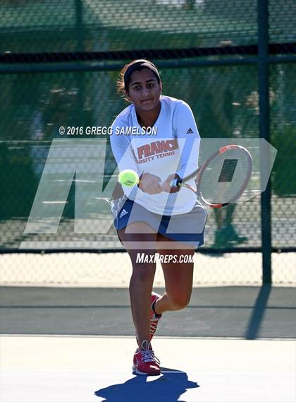 Thumbnail 3 in Amador Valley vs. St. Francis (CIF NorCal Regional Team Tennis Championships) photogallery.