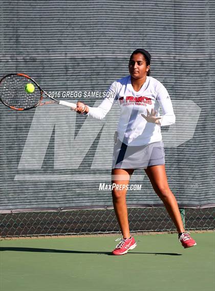 Thumbnail 1 in Amador Valley vs. St. Francis (CIF NorCal Regional Team Tennis Championships) photogallery.