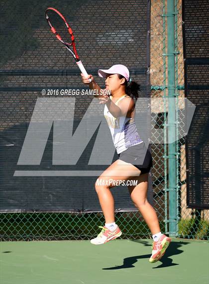 Thumbnail 3 in Amador Valley vs. St. Francis (CIF NorCal Regional Team Tennis Championships) photogallery.