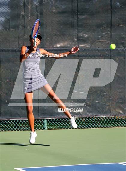 Thumbnail 2 in Amador Valley vs. St. Francis (CIF NorCal Regional Team Tennis Championships) photogallery.