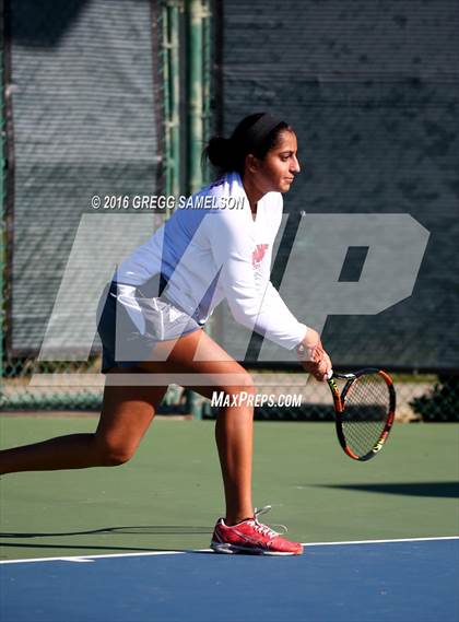 Thumbnail 3 in Amador Valley vs. St. Francis (CIF NorCal Regional Team Tennis Championships) photogallery.