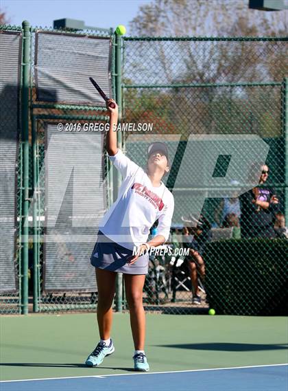Thumbnail 2 in Amador Valley vs. St. Francis (CIF NorCal Regional Team Tennis Championships) photogallery.