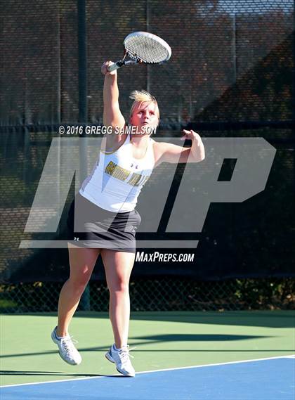 Thumbnail 2 in Amador Valley vs. St. Francis (CIF NorCal Regional Team Tennis Championships) photogallery.