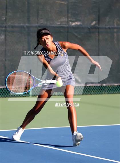 Thumbnail 3 in Amador Valley vs. St. Francis (CIF NorCal Regional Team Tennis Championships) photogallery.
