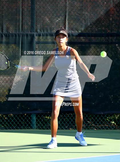 Thumbnail 2 in Amador Valley vs. St. Francis (CIF NorCal Regional Team Tennis Championships) photogallery.