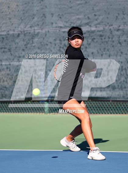 Thumbnail 2 in Amador Valley vs. St. Francis (CIF NorCal Regional Team Tennis Championships) photogallery.