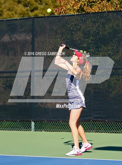 Thumbnail 2 in Amador Valley vs. St. Francis (CIF NorCal Regional Team Tennis Championships) photogallery.