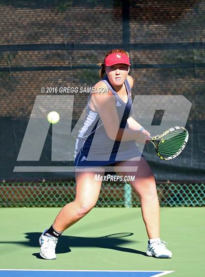 Thumbnail 2 in Amador Valley vs. St. Francis (CIF NorCal Regional Team Tennis Championships) photogallery.