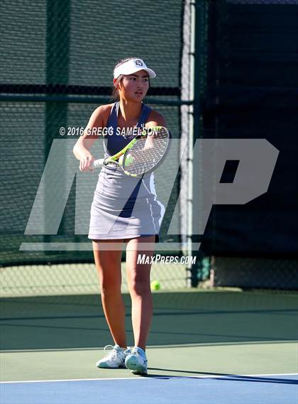 Thumbnail 2 in Amador Valley vs. St. Francis (CIF NorCal Regional Team Tennis Championships) photogallery.